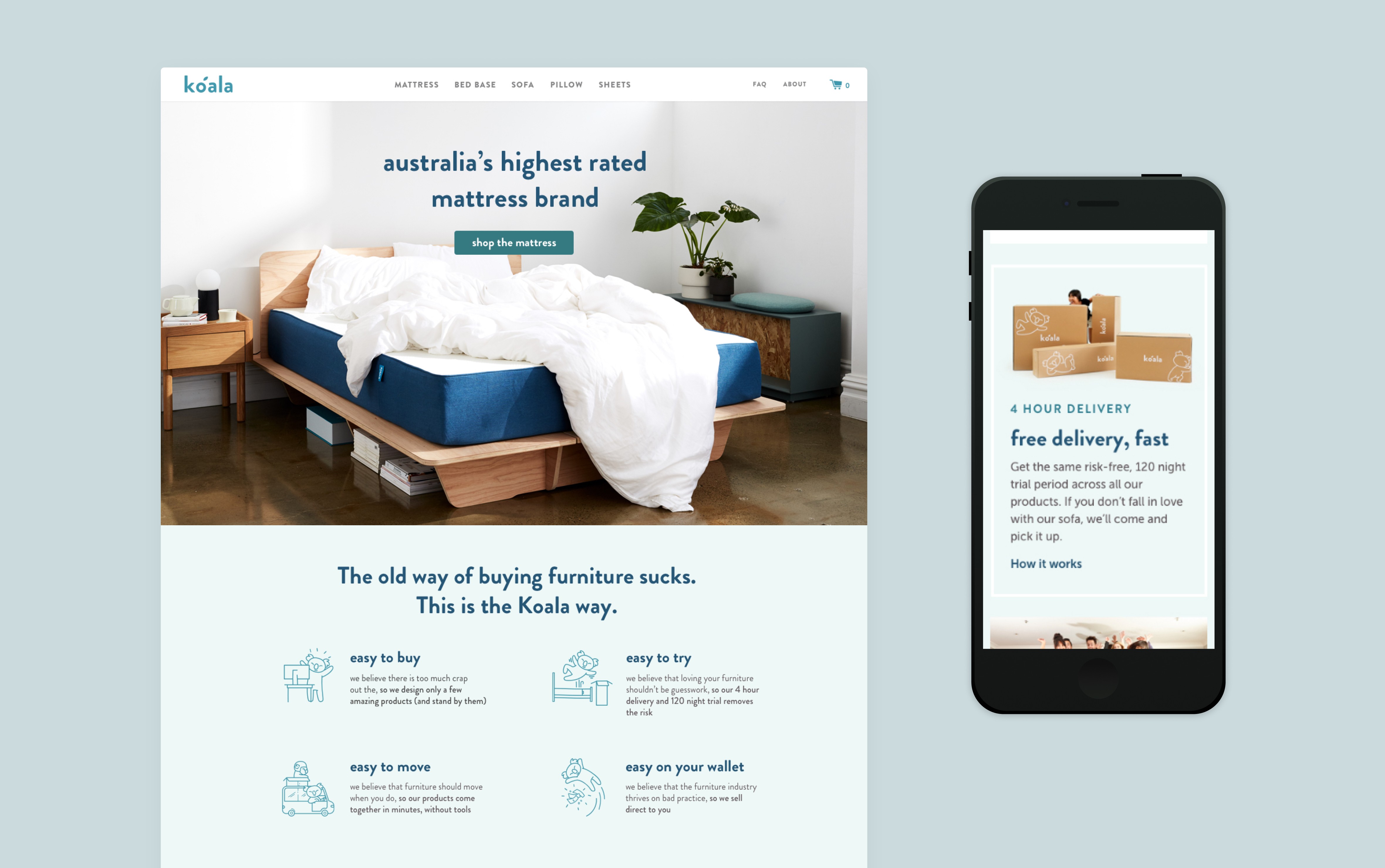 Koala product photography and e-commerce experience