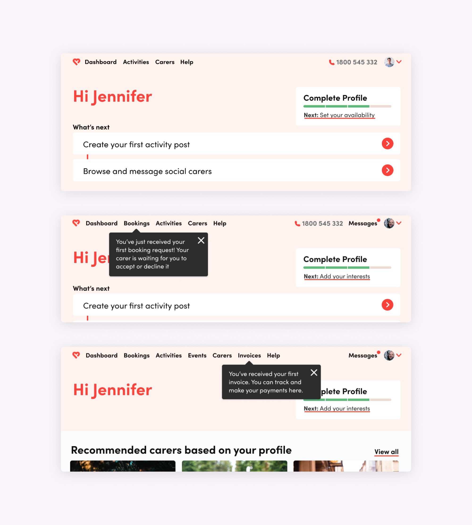 Simplified onboarding and job templates for parents