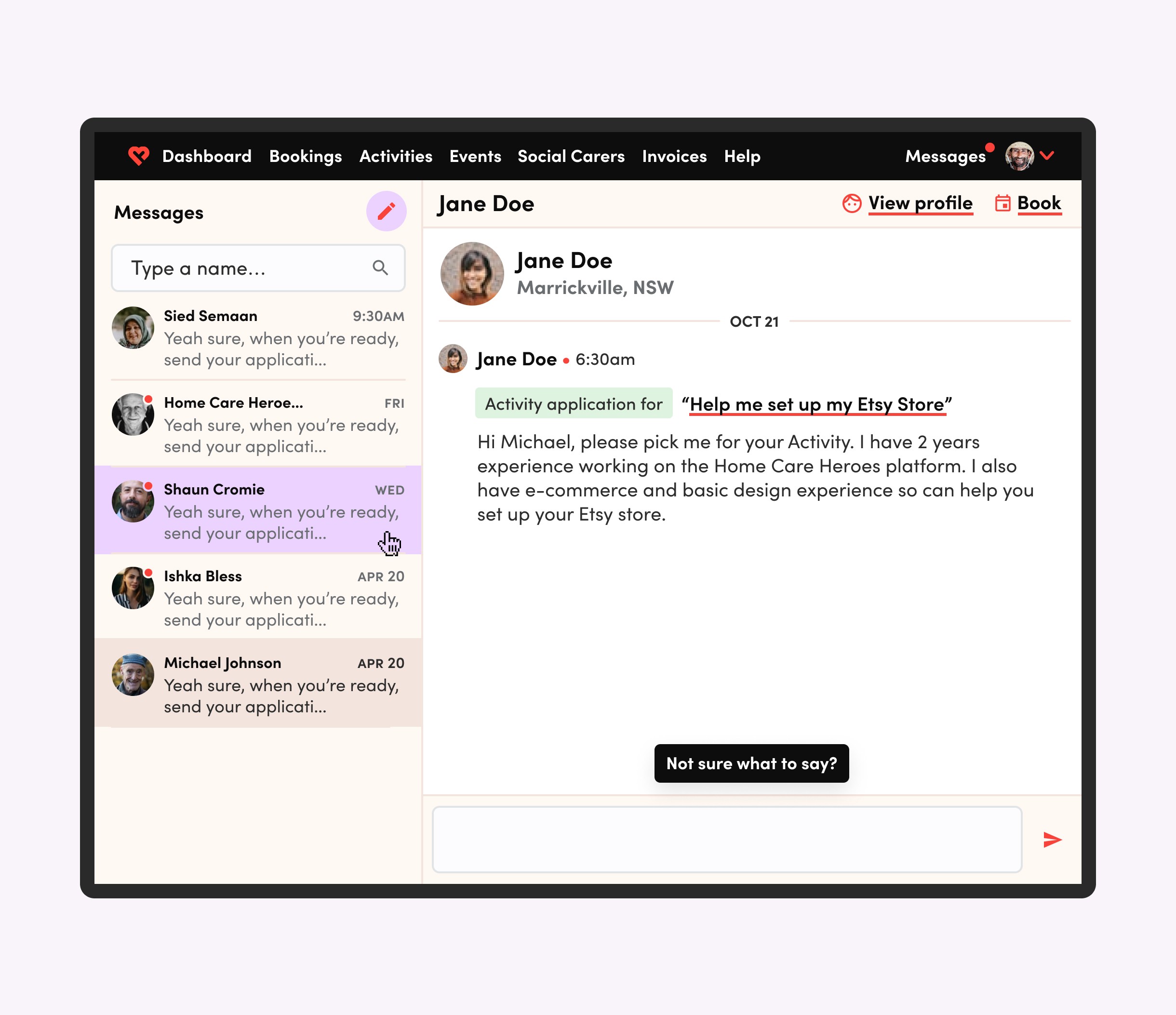 Messaging prompts that help parents start conversations